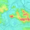 Topografische kaart Tyniec, hoogte, reliëf