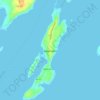 Topografische kaart Bailey Island, hoogte, reliëf