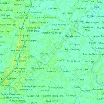 Topografische kaart Jaynagar - I, hoogte, reliëf