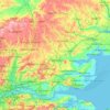 Topografische kaart Essex, hoogte, reliëf