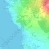 Topografische kaart Fažana, hoogte, reliëf