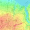 Topografische kaart Rochester, hoogte, reliëf