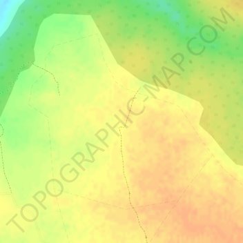 Topografische kaart Paroda, hoogte, reliëf