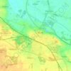 Topografische kaart Brzeg, hoogte, reliëf