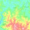 Topografische kaart Alto Alegre, hoogte, reliëf