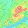 Topografische kaart Veszprém vármegye, hoogte, reliëf