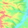 Topografische kaart Lussan, hoogte, reliëf