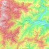 Topografische kaart Darjeeling Pulbazar, hoogte, reliëf