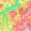 Topografische kaart Bertogne, hoogte, reliëf