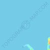 Topografische kaart Sombrero Island, hoogte, reliëf