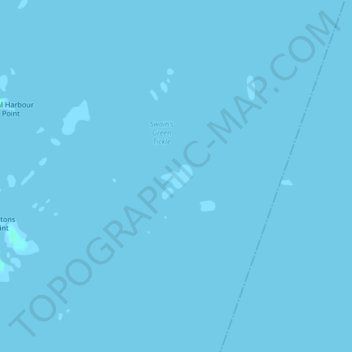 Topografische kaart Green Island, hoogte, reliëf
