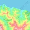 Topografische kaart M'tioua متيوة, hoogte, reliëf