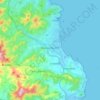 Topografische kaart Budune/Budoni, hoogte, reliëf