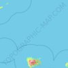 Topografische kaart Nuku Hiva, hoogte, reliëf