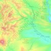 Topografische kaart Yakima County, hoogte, reliëf