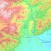 Topografische kaart Mocoa, hoogte, reliëf