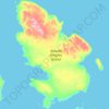 Topografische kaart Amund Ringnes Island, hoogte, reliëf