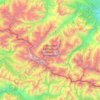 Topografische kaart Кабардино-Балкарский высокогорный заповедник, hoogte, reliëf