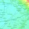 Topografische kaart Karanganyar, hoogte, reliëf