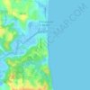 Topografische kaart Chesapeake Beach, hoogte, reliëf