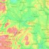 Topografische kaart Shropshire, hoogte, reliëf