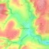 Topografische kaart Guiting Power, hoogte, reliëf