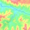 Topografische kaart Roan Mountain, hoogte, reliëf