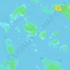 Topografische kaart LaHave Islands, hoogte, reliëf