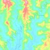 Topografische kaart Koonorigan, hoogte, reliëf