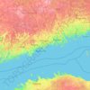 Topografische kaart Uusimaa, hoogte, reliëf