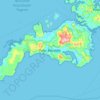 Topografische kaart Pulau Batudaka, hoogte, reliëf