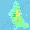 Topografische kaart Bantayan Island, hoogte, reliëf