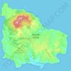 Topografische kaart Norfolk Island, hoogte, reliëf