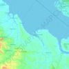 Topografische kaart Kabupaten Rokan Hilir, hoogte, reliëf