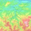 Topografische kaart Río Sella, hoogte, reliëf