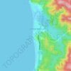Topografische kaart Cannon Beach, hoogte, reliëf