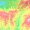 Topografische kaart Omodos, hoogte, reliëf