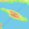 Topografische kaart Anticosti Island, hoogte, reliëf