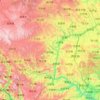 Topografische kaart Li County, hoogte, reliëf