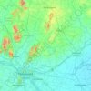 Topografische kaart Budameru, hoogte, reliëf