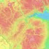 Topografische kaart Restigouche County, hoogte, reliëf