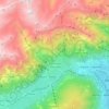 Topografische kaart Partschins, hoogte, reliëf