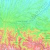 Topografische kaart Saint-Gaudens, hoogte, reliëf