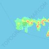 Topografische kaart Isla Hermite, hoogte, reliëf