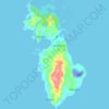 Topografische kaart Semirara Island, hoogte, reliëf