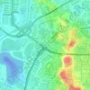 Topografische kaart Bandar Puchong Jaya, hoogte, reliëf