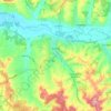 Topografische kaart Ribérac, hoogte, reliëf