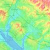 Topografische kaart Eastleigh, hoogte, reliëf