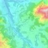 Topografische kaart Aubessagne, hoogte, reliëf