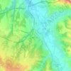 Topografische kaart Peschadoires, hoogte, reliëf